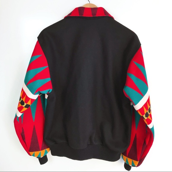 Justin Kraff Pendleton Wool Bomber Jacket Native M - Picture 4 of 14